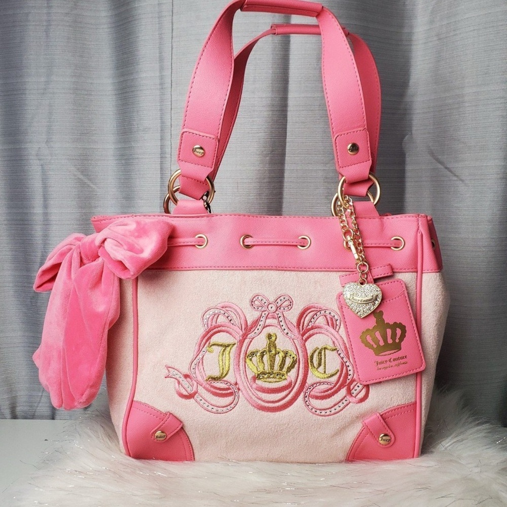 JUICY COUTURE pink diamond daydreamer lovers club tote